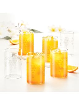 Borosil - 295ml Berry Cut Borosilicate Glasses (Pack of 6)