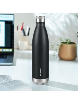 Borosil - Bolt 500ml Double Wall Steel Bottle with 24-Hour Hot and Cold Insulation