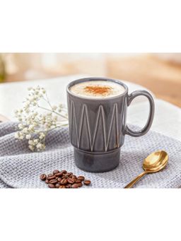 BODHI HOUSE - 350ML Stackable Ceramic Coffee Mug - Grey