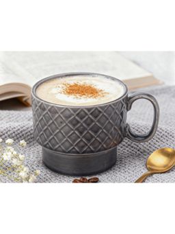 BODHI HOUSE - 500ML Stackable Ceramic Soup & Coffee Mug - Grey