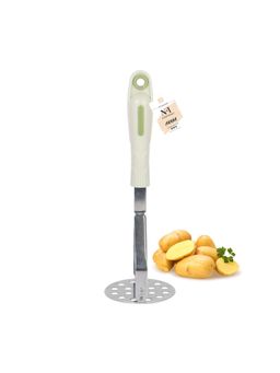 NFI Essentials - Potato Masher Stainless Steel with Non-Slip Handle, Vegetable and Pav Bhaji Masher
