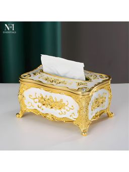 NFI Essentials - European Style Luxurious Tissue Box Holder for Home Office Decoration - Gold