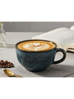 BODHI HOUSE - 350ML Ceramic Coffee Wide Mug With Handle - Blue
