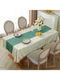 Cortina - Cotton-Linen Waterproof Table Cover for Dining Table – Green (4 Seater)