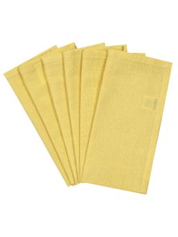 THE HOME TALK - 100% Cotton Ultra Soft Everyday Cloth Napkins for Home and Hotel – Yellow (Pack of 6) (6 Seater)