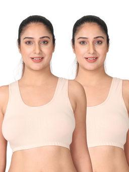 Adira - Pack Of 2 Sleep Bras - Nude
