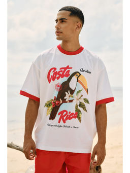 Bonkers Corner - Costa Rica Postcard Oversized T-shirt For Men