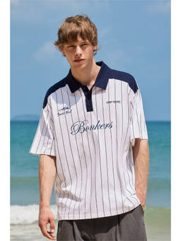 Bonkers Corner - Old Money Stripe Polo T-shirt For Men