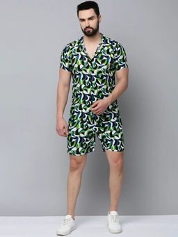 SHOWOFFFF - Multi-Color Cotton Blend Half Sleeves Printed Co-Ord Set