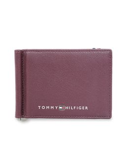 Tommy Hilfiger - Mens Leather Moneyclip Fraser - Wine