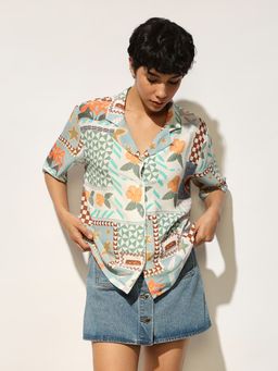 ONLY - Multi-Colour Printed Viscose Shirt