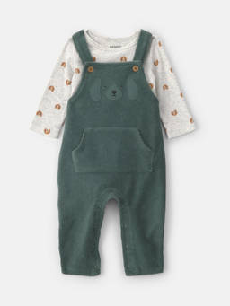 Carter's - Infant Boys Dog Long-Sleeve T-Shirt And Dungaree