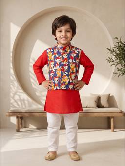 EXCLUSIVE FROM JAIPUR - Paw Patrol Jacket With Kurta And Pyjama