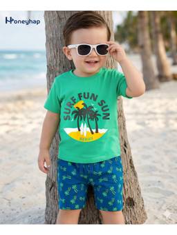 Honeyhap - Premium Shorts With Bio Finish T-Shirt Green