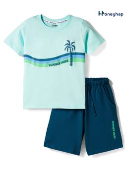 Honeyhap - Premium Shorts With Bio Finish T-Shirt Green