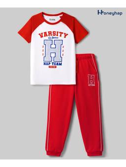 Honeyhap - Premium Cotton Joggers With T-Shirt White
