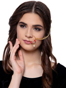 Anika's Creations - Anika's Creation Traditional Gold Plated Nose Ring