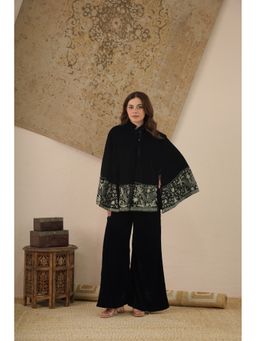 ONEWE INDIA - Midnight Navy Blue Velvet Co-Ord Set