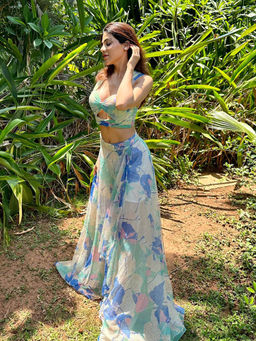 MANDIRA WIRK - Printed Co-Ord Green (Set of 2)