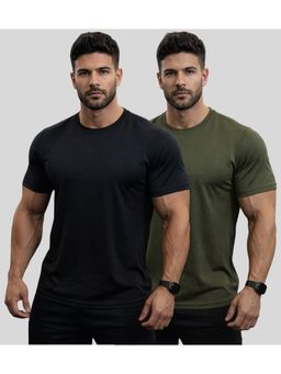 Parcel Yard - Men Multicolor Quick-Dry Polyester Gym T-Shirts
