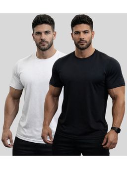 Parcel Yard - Men Quick-Dry Multicolor Polyester Gym T-Shirts
