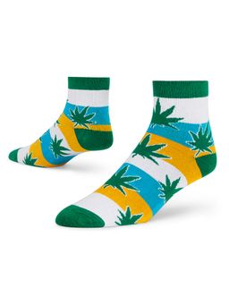 Dynamocks - Happy Leaf - Men and Women Ankle Length Socks - Free Size