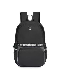 United Colors of Benetton - Unisex Polyester 14 Inch Laptop Backpack - Black & Grey