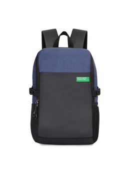 United Colors of Benetton - Unisex Polyester 14 Inch Laptop Backpack - Navy Blue & Black