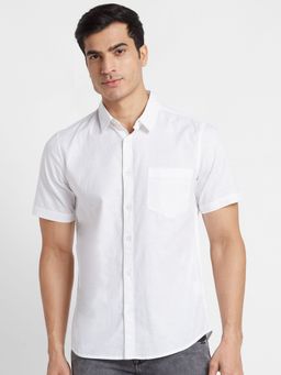 Globus - Men White Regular Fit Spread Collar Pure Cotton Casual Shirt