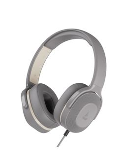 Boat - BassHeads 950v2 N Wired Over Ear Headphones, Lightweight Build with mic (Warm Grey)