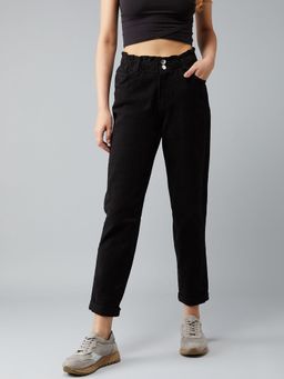 KOTTY - Womens Solid Cotton Lycra Blend High Rise Skinny Fit Ankle Length Jeans