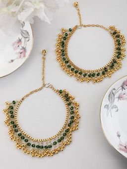 Anika's Creations - 24K Gold-Plated Beaded Handcrafted Anklets