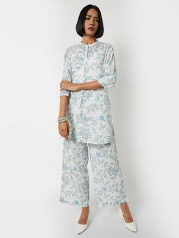 max - Women Off White Floral Print A-Line Co-Ord Set