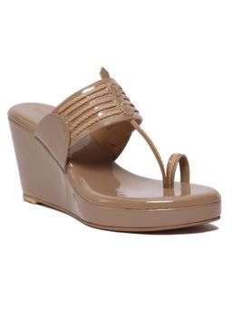 ERIDANI - Women Taani Beige Kolhapuris