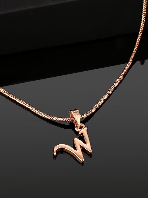 Buy Estele Valentine Gift Rose Gold Plated Initial W Letter