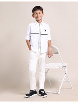 U.S. POLO ASSN. - Boys Brand Stripe Cotton Shirt