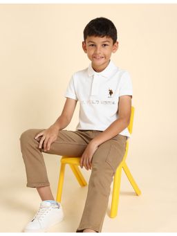 U.S. POLO ASSN. - Boys Brand Print Cotton Polo T-Shirt
