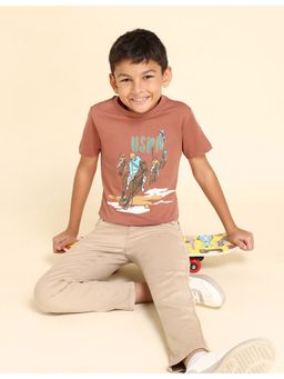 U.S. POLO ASSN. - Boys Graphic Print Cotton T-Shirt