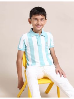 U.S. POLO ASSN. - Boys Vertical Stripe Polo T-Shirt