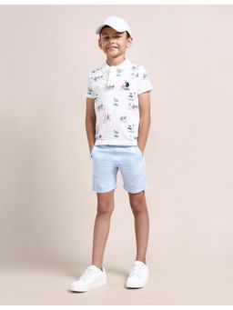 U.S. POLO ASSN. - Boys Graphic Print Polo T-Shirt White