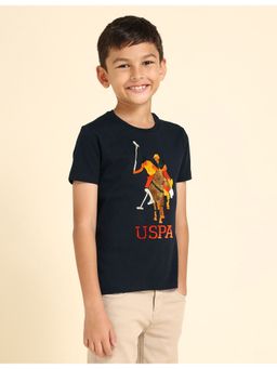 U.S. POLO ASSN. - Boys Brand Embroidered T-Shirt Navy Blue