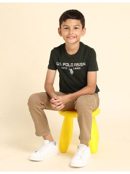 U.S. POLO ASSN. - Boys Cotton T-Shirt Dark Green