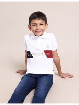U.S. POLO ASSN. - Boys Regular Fit Polo T-Shirt White