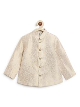 TIBER TABER - Boys Cream Bandhgala with Pants Fabric