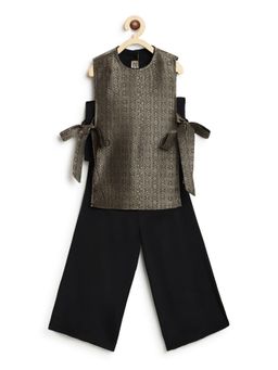 TIBER TABER - Black Top with Palazzo