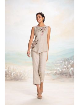 Kaveri - Beige Tsukiyama Angle Co-Ord Set