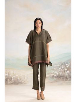 Kaveri - Green Over Lock Square Co-Ord Set