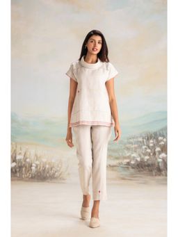 Kaveri - Off White Over Lock Co-Ord Set