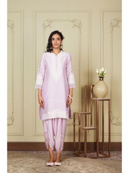 Sheetal Batra - Ayika - Periwinkle Short Kurta With Dhoti Pant And Dupatta