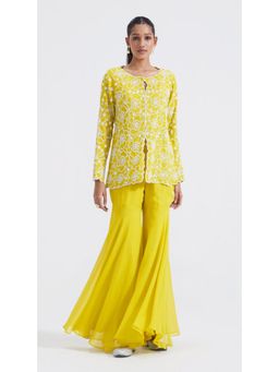 Basanti Kapde aur Koffee - Lime Embroidered Co-Ord